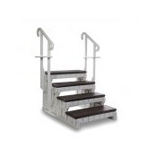 Confer Signature 4 Tread Spa Steps - Warm Grey